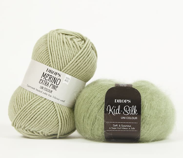 House of Knit Drops Merino Extra Fine Kid Silk yarn combination